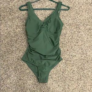 Merona one piece olive green swimsuit